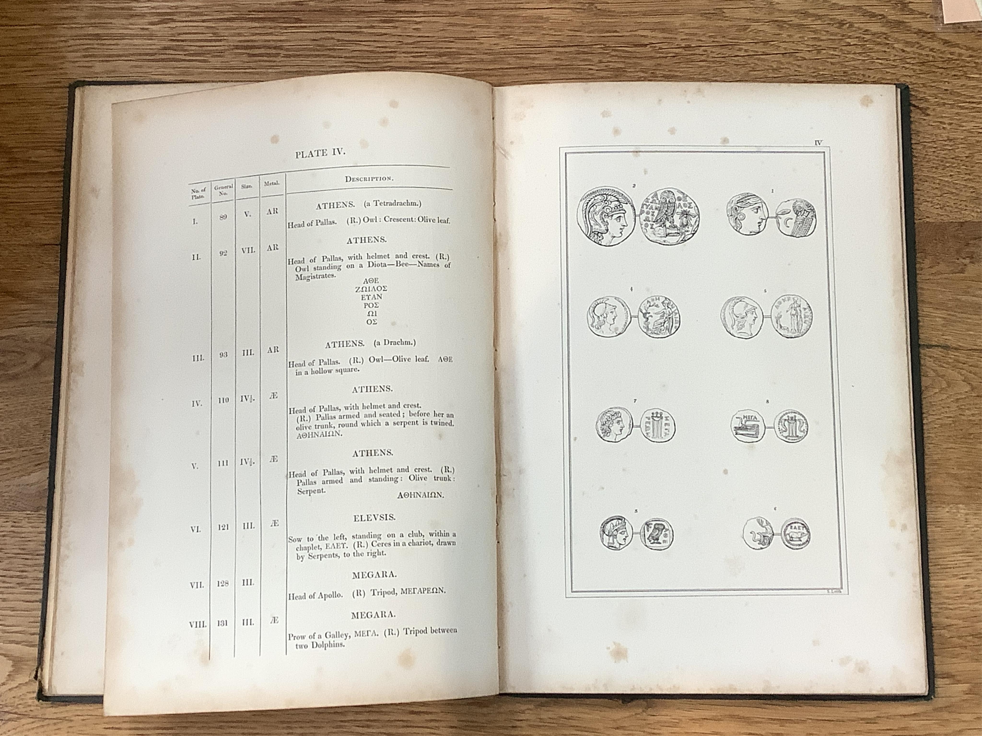 Froehner, W. – Les Medaillons de L’Empire Romain, n.d; Ruding, Rogers – Coinage of Britain, 1817, 4 vols; Gordon, Thomas. Description of Ancient Coins from the Cabinet of Thomas Gordon, c.1833